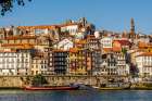North bank of the Douro River, Porto, Portugal. Art Print